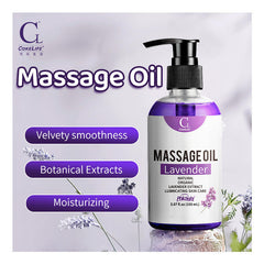 PINK NIGHT Lavender body massage oil | Lavender oil spa massage oils for the massage of body promote blood circulation relieve sore muscles 250ml